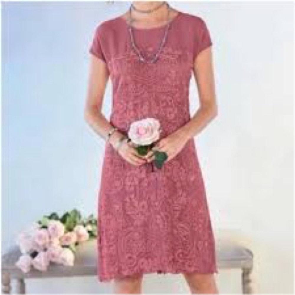 Sundance Lillian‎ Rose Embroidered Dress S